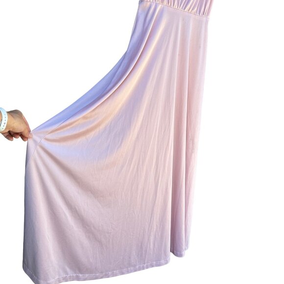 Vintage Eve of MIlady Lavender 70s 80s Satin Lace Cover Prom Bridesmaid Dress Si - Picture 12 of 13